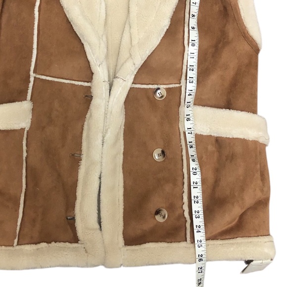 Blank NYC REVOLVE Womens Faux Leather Sherpa Vest Jacket XS NWT - Picture 4 of 8
